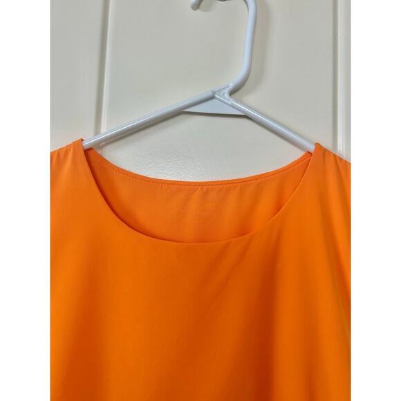 Mono B Bright Orange Cropped Fitted Muscle Tee Women’s Size M - Picture 6 of 9